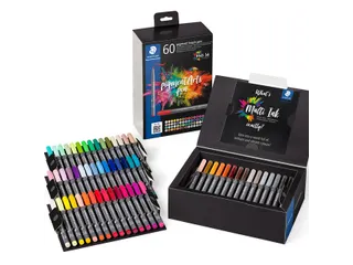Brushpen Staedtler 371 PigmentArts viltstiften set à 60 kleuren - 5