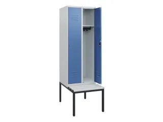 locker met bank,HxBxD 1950x600x815mm,2vak,vak B 300mm,cil.-slot - 2