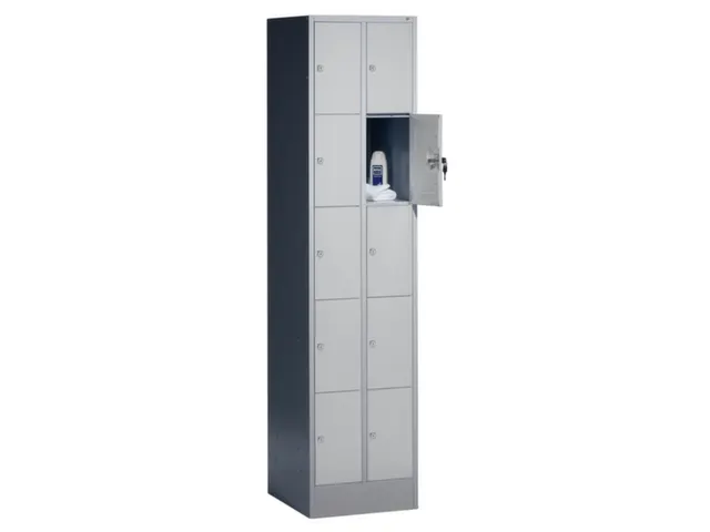 lockerkast RAL7035 HxBxD 1950x460x480mm 2x5vakken vak B 190mm