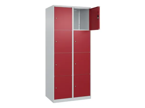 lockerkast,HxBxD 1850x800x500mm,2x4vakken,vak B 400mm,cil.-slot