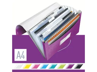 Sorteermap Leitz Wow A4 Pp 6 Vaks Paars - 2