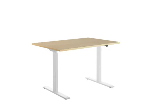Elektrisch ihv bureau,HxBxD 700-1200x1200x800mm,blad esdoorn