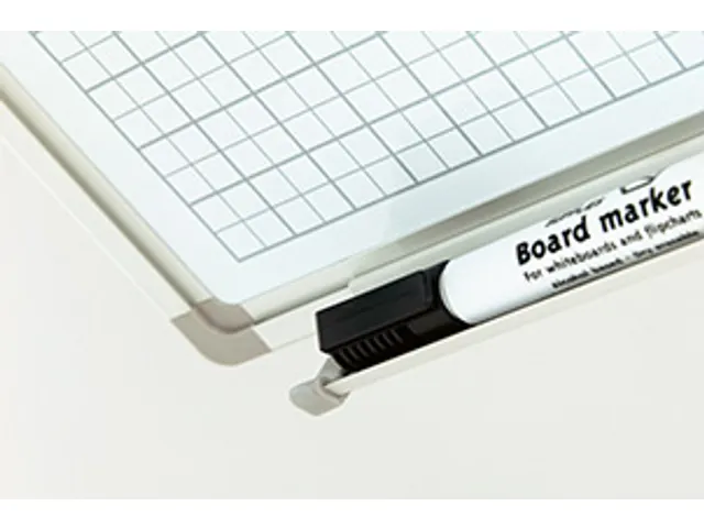 Whiteboard Geruit 120x200cm maat ruit 5x5cm Softline profiel 8mm