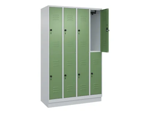 dubbeldekse locker,HxBxD 1950x1200x500mm,4x2vak.,vak B 300mm