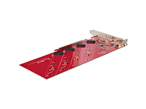 Quad M.2 PCI Express SSD Adapter Kaart voor NVMe/Ahci Ssd