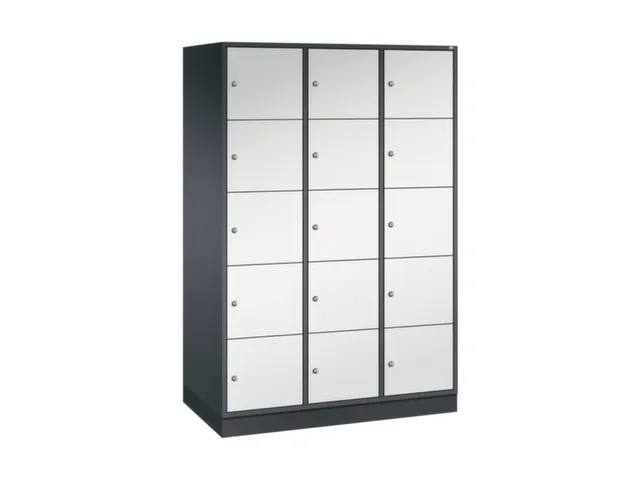 grootvolume-lockersysteem,RAL 7021/RAL 7035,HxBxD 1950x1220x600mm