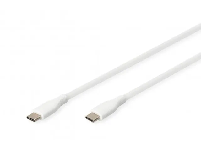 USB-C siliconen oplaadkabel USB-C USB-C 1m USB 2.0 60W wit