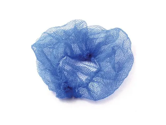 Haarnet detecteerbaar blauw mesh 5 mm 100 stuks
