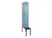 locker met bank,voor scheiding van kleding,HxBxD 2120x300x815mm,1vak
