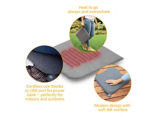 Medisana OL 600 Outdoor warmtekussen 40x40cm Grijs - 4