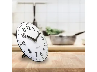 Tafelklok Nextime Duomo Mini 20 cm wit gebolde glazen lens - 8