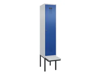 locker met bank,HxBxD 2120x400x815mm,1vak,vak B 400mm,cilinderslot - 2