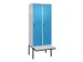 locker voor scheiding van kleding,HxBxD 2120x800x815mm,2vak