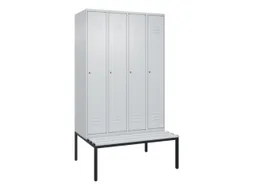 locker voor scheiding van kleding,HxBxD 2120x1200x815mm,4vak