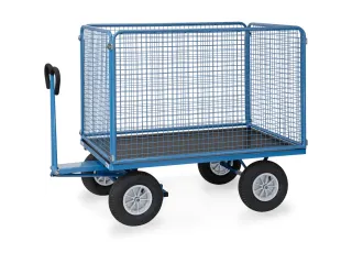 Handtrekwagens 6445l 1000kg 1600x900mm Draadgaas Wanden Luchtbanden - 1