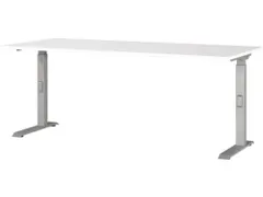 In hoogte verstelbaar bureau,HxBxD 680-910x1800x800mm,blad wit