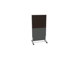 scheidingswand,HxB 1545x800mm,MS-donkergrijs,BN2036-bruin - 1