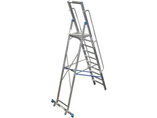 verrijdbare treden-platformladder eenzijdig 10treden stand H 2 35m - 3