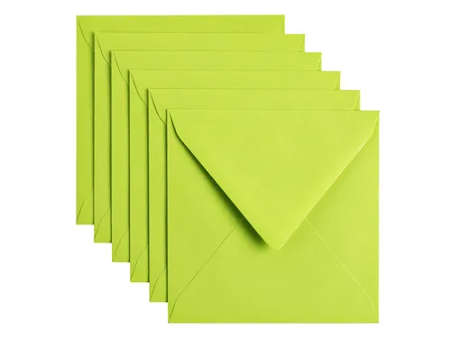 Envelop Papicolor 140x140mm appelgroen pak à 6 stuks