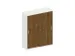 schuifdeurkast,HxBxD 1540x1200x430mm,decor romp wit,decor front noten