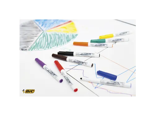 Whiteboardmarker Bic Velleda 1748 rond medium 1.4mm assorti 8 stuks