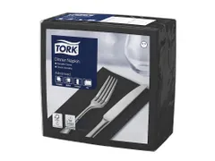 Tork 470404 Dinnerservet 2-laags Advanced 1/8 vouw Zwart 12x150 stuks