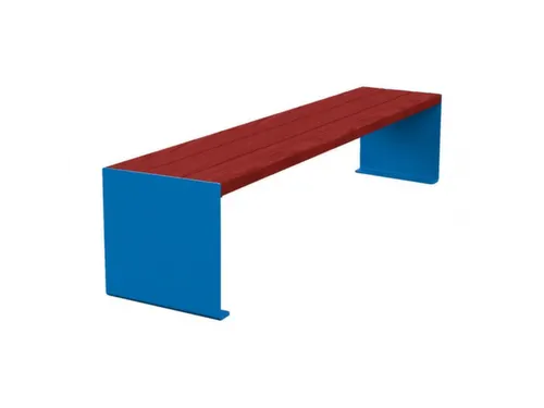 zitbank,B 1800mm,3latten,hout-zitting Mahonie,zitting H 450mm