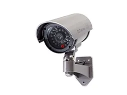Dummy beveiligingscamera op Batterij Nedis Bullet IP44 buiten Grijs