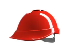 MSA V-Gard 200 veiligheidshelm met Push-Key binnenwerk Rood