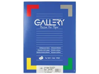 Gallery Witte Etiketten 66x38.1 mm Ronde Hoeken - 1