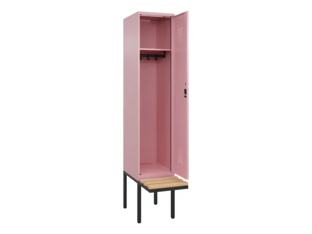 locker met bank,HxBxD 2120x400x815mm,1vak,vak B 400mm,cilinderslot