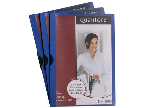 Klemmap Quantore A4 3mm donkerblauw