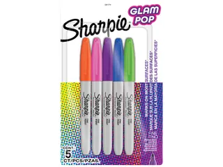 Viltstift Sharpie Glampop fijn assorti blister à 5 stuks - 2