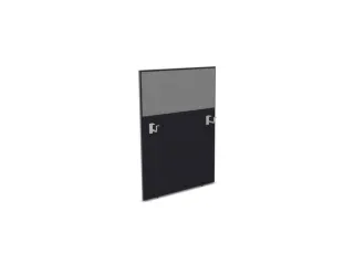 baliepaneel,v. bureau,aanbouw links,B 800mm,CC-zwart,BN8078-grijs - 1