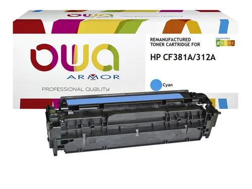 Tonercartridge OWA alternatief tbv HP CF381A blauw