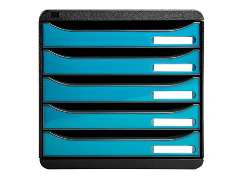Exacompta Ladenblok Iderama Big-Box A4+ 5 Laden Zwart/Turkoois