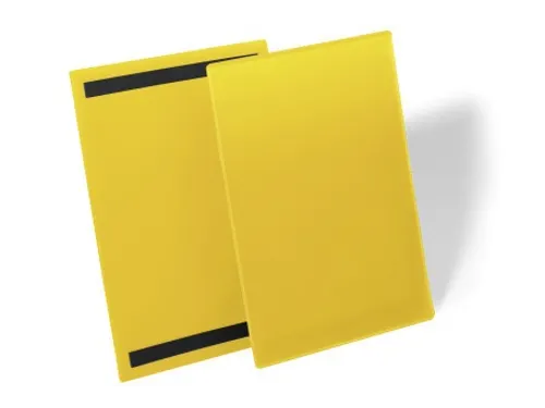 Magnetische documenthouder A4 staand formaat geel