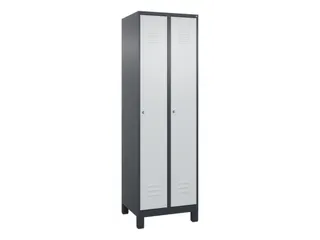 locker,HxBxD 1950x600x500mm,2vak,vak B 300mm,cil.-slot,voeten - 1