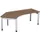 In hoogte verstelbaar hoekbureau 680-820x2166x1130mm noten zilver