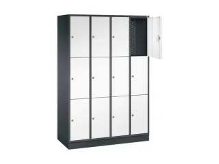 lockerkast,HxBxD 1950x1220x500mm,4x3vakken,cil.-slot,sokkel - 1