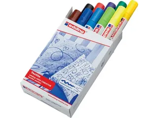 Textielstift 4500, Set à 10 Stuks Assorti Basiskleuren - 1