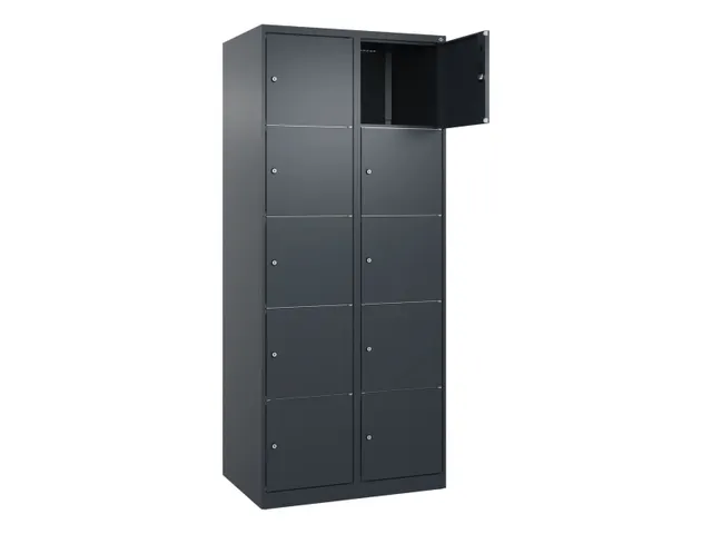 lockerkast,HxBxD 1850x800x500mm,2x5vakken,vak B 400mm,cil.-slot