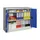 Vouwdeurkast 1000x1200x400mm 2legborden Verzinkt Ral7035 Front Ral5010