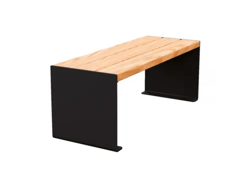 zitbank,B 1200mm,3latten,hout-zitting licht eikenhout,zitting H 450mm