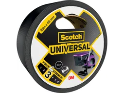 ducttape Universal, ft 48 mm x 25 m, zwart
