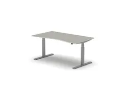 Elektrisch ihv bureau,HxBxD 650-1310x1600x900/800mm,blad lichtgrijs
