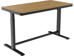 Zit-Sta Werkplek Zwart 120cm Whitewash eiken Elektrisch Verstelbaar