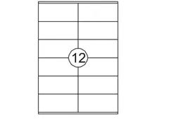 Etiketten universele labels A4 permanent 105x48mm Wit 1200 stuks