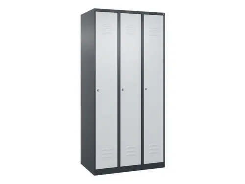 locker,HxBxD 1850x900x500mm,3vak,vak B 300mm,cil.-slot,staand op vloer