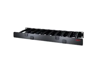 Horizontale kabelmanager, 1U x 6 inch diep, enkelzijdig met kap - 1